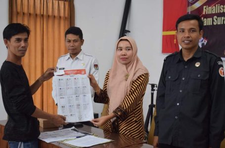 Parpol Setujui Spesimen Surat Suara Data Calon Anggota DPRD Kabupaten Sumbawa