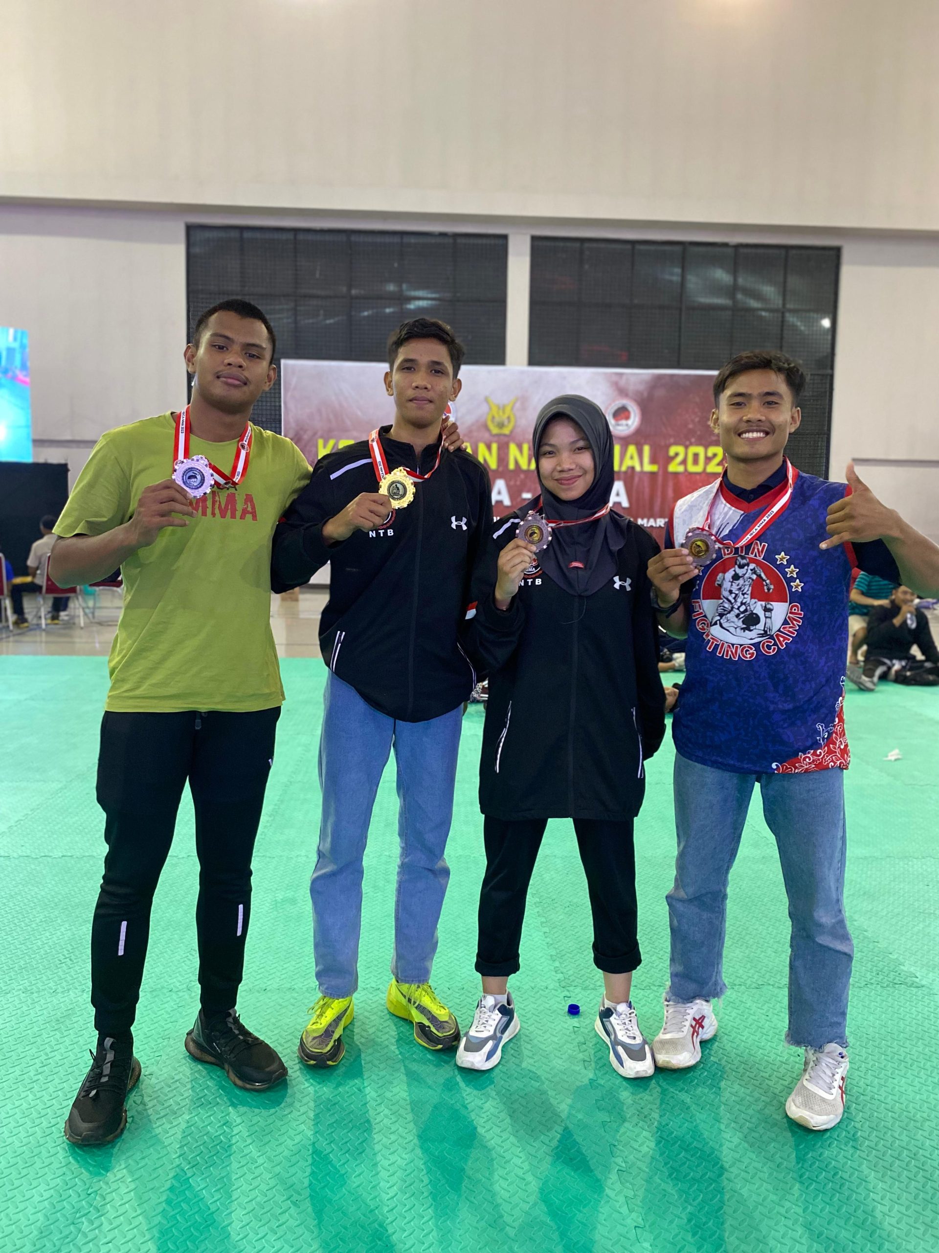 Raih Medali di Kerjunas, Empat Atlet IBCA MMA Sumbawa Lolos PON Aceh 2024